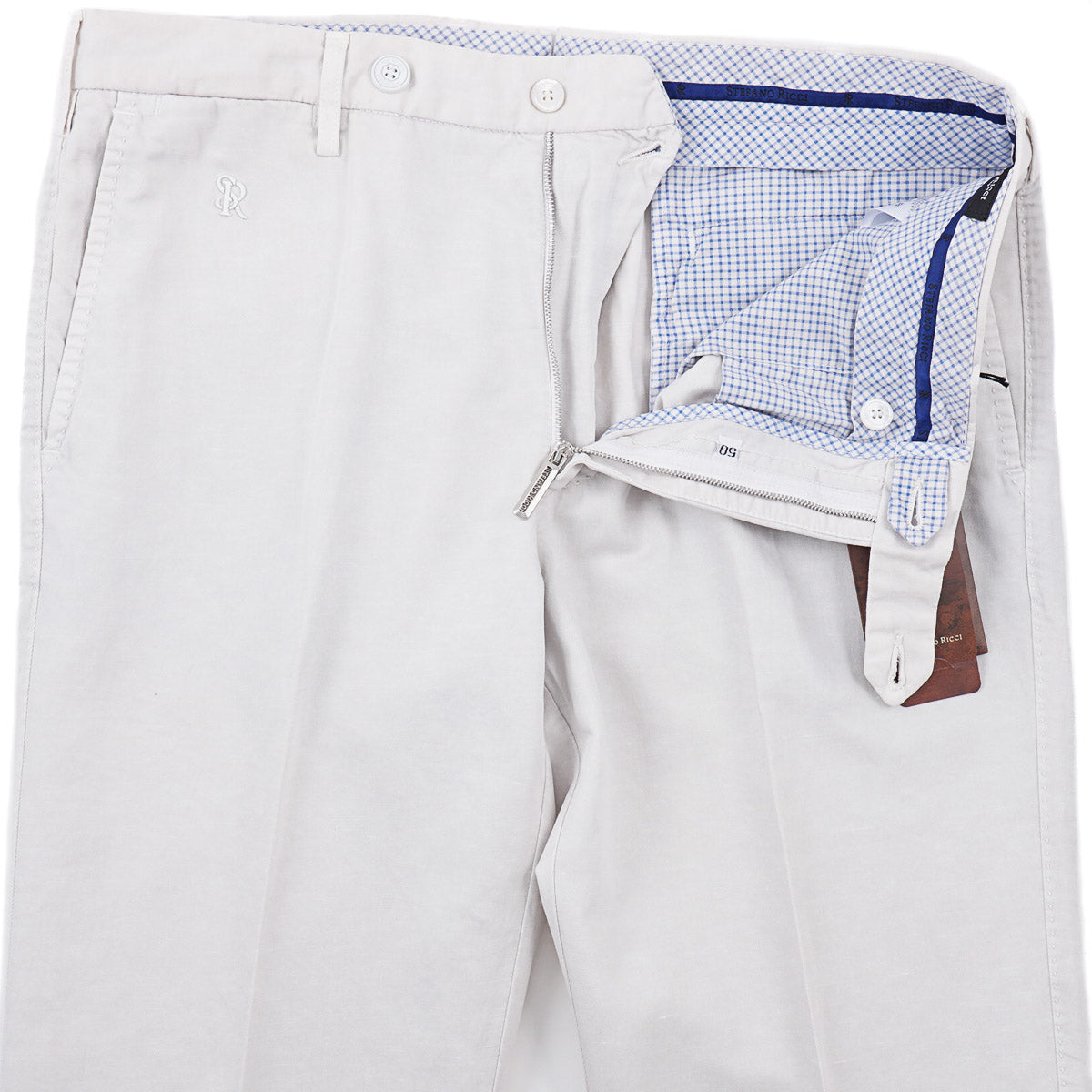 Stefano Ricci Cotton-Linen Chino Pants