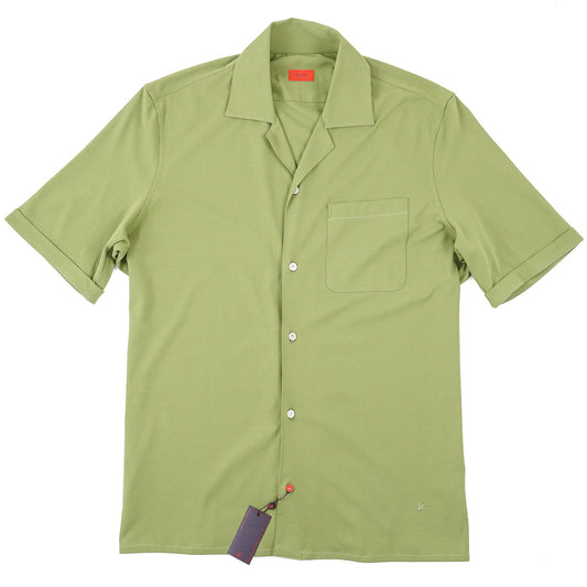 Isaia Short Sleeve Jersey Cotton Shirt - Top Shelf Apparel