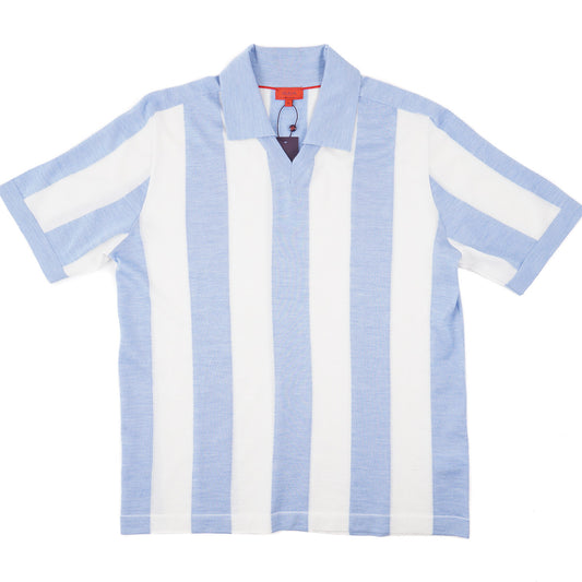 Isaia Knit Cashmere-Silk Polo Sweater - Top Shelf Apparel