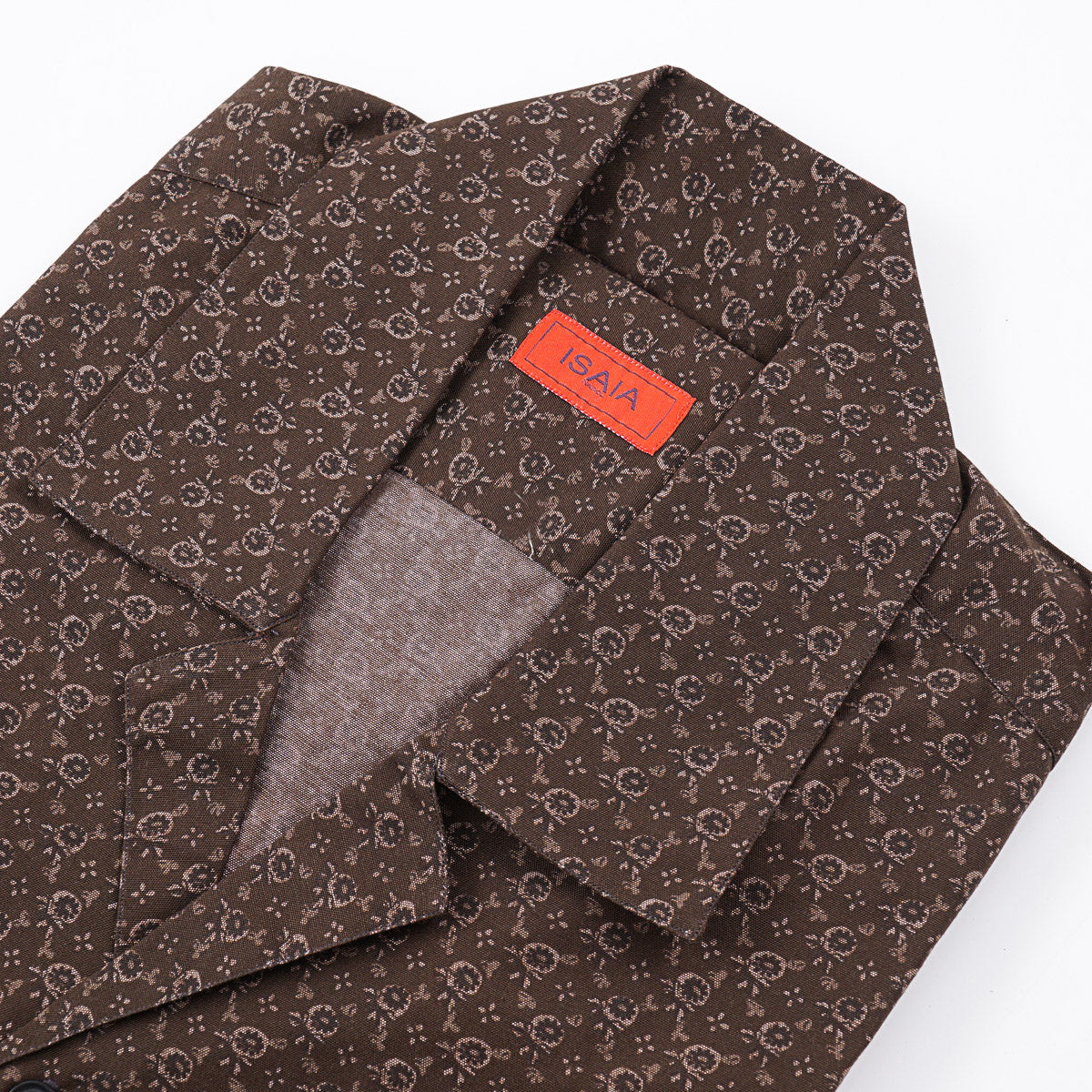 Isaia Printed Shirt with Camp Collar