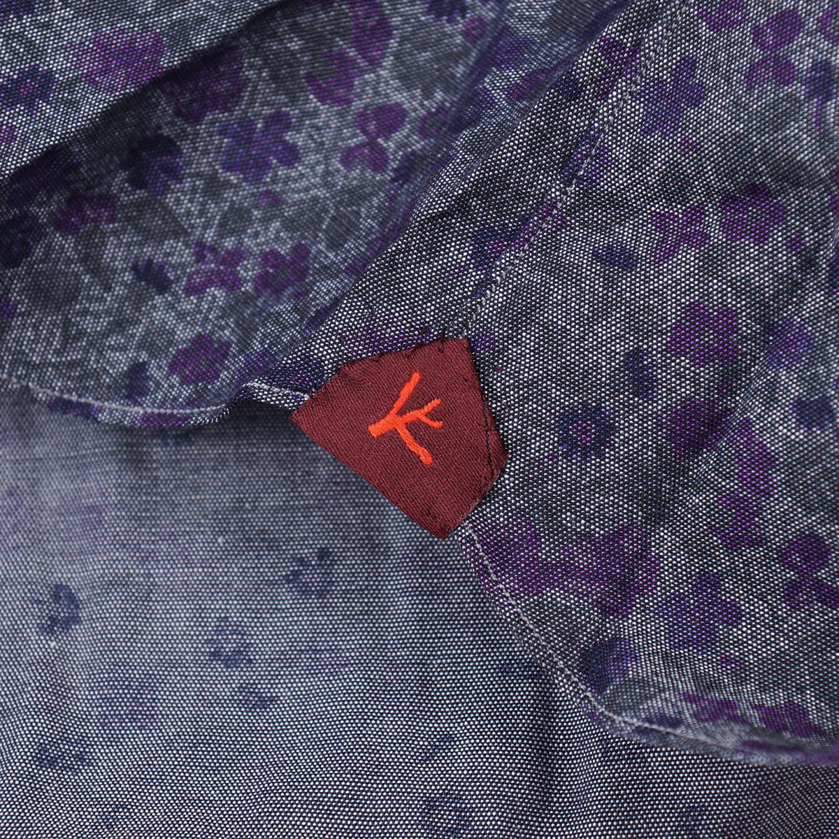 Isaia Short Sleeve Printed Sport Shirt