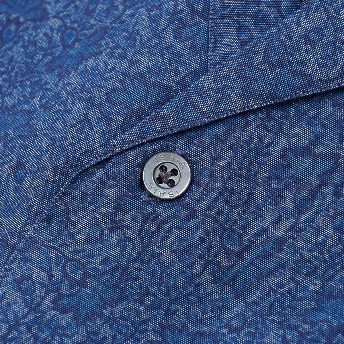 Isaia Printed Shirt with Camp Collar