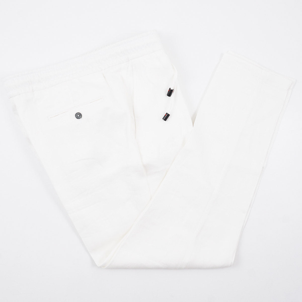Isaia Linen Drawstring Waist Pants