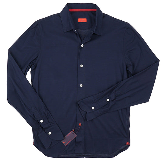 Isaia Slim-Fit Pique Woven Shirt