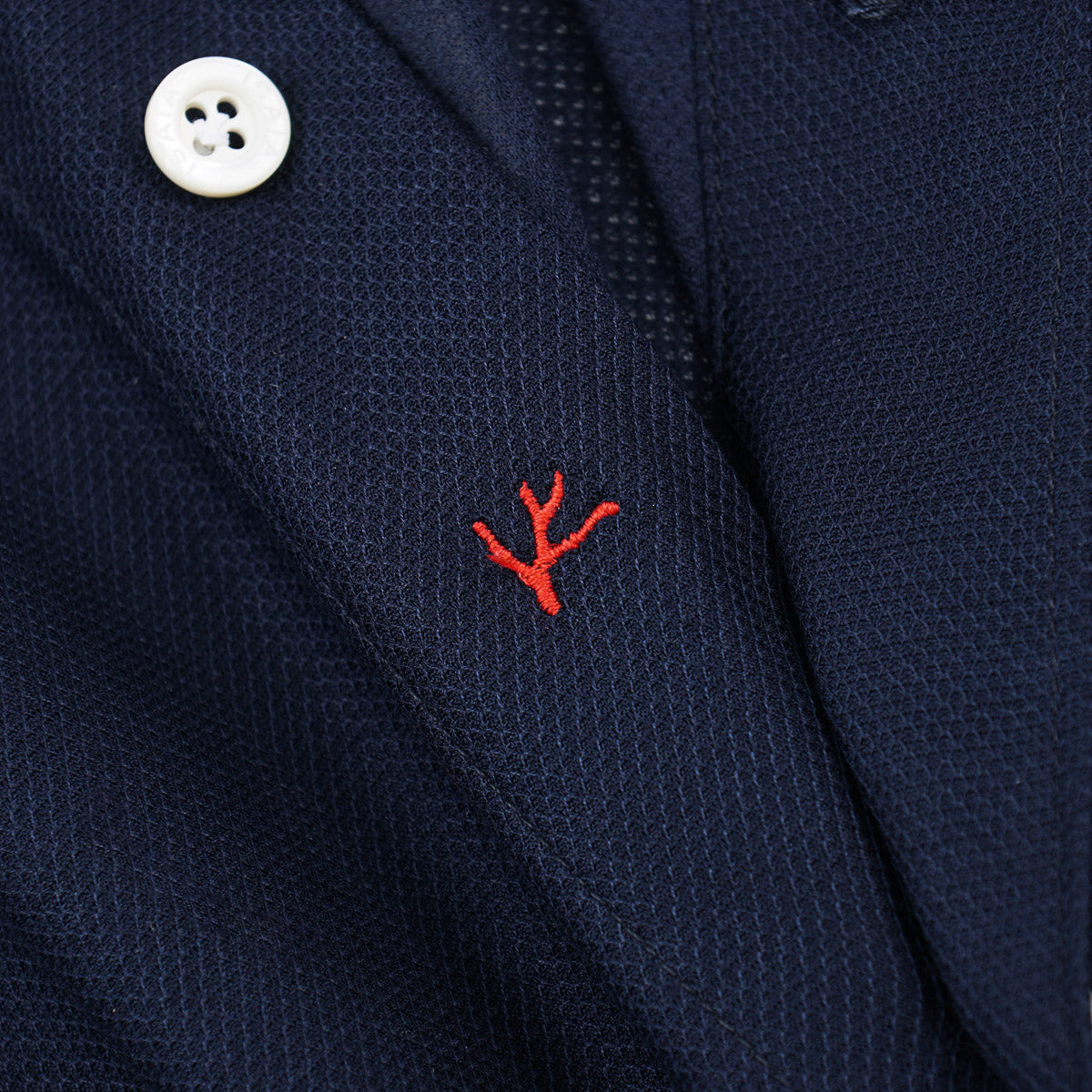 Isaia Slim-Fit Pique Woven Shirt