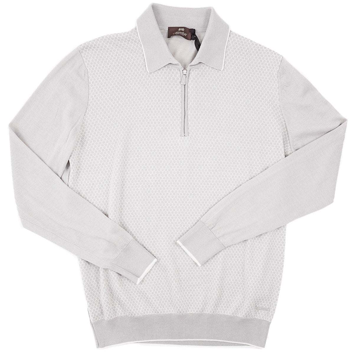 Mandelli Merino Wool-Silk Polo Sweater