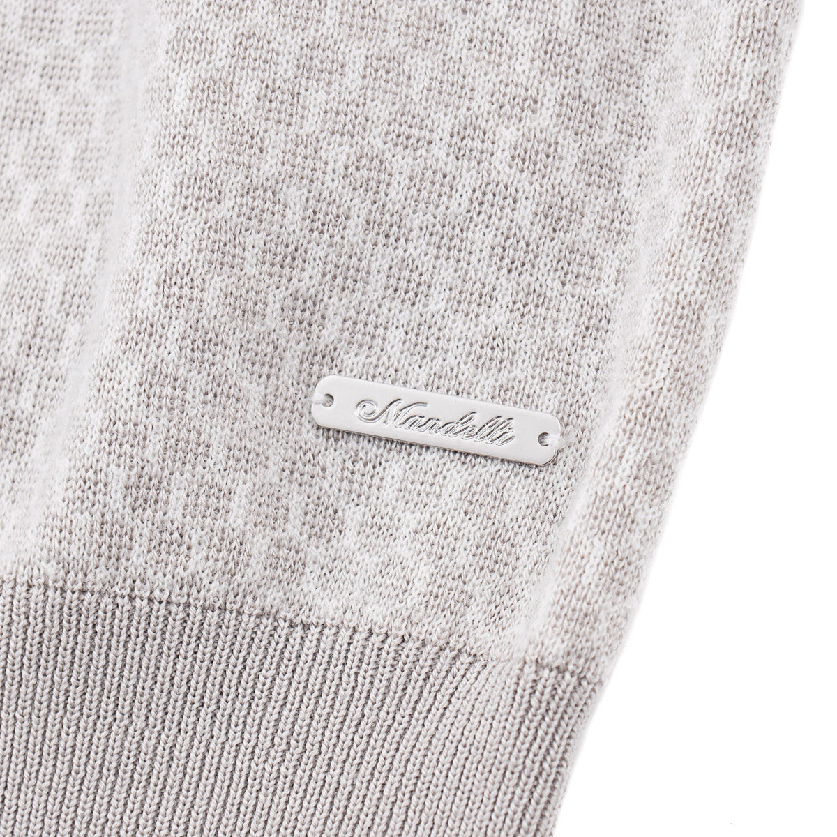 Mandelli Merino Wool-Silk Polo Sweater