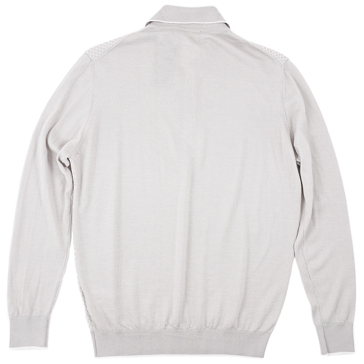 Mandelli Merino Wool-Silk Polo Sweater