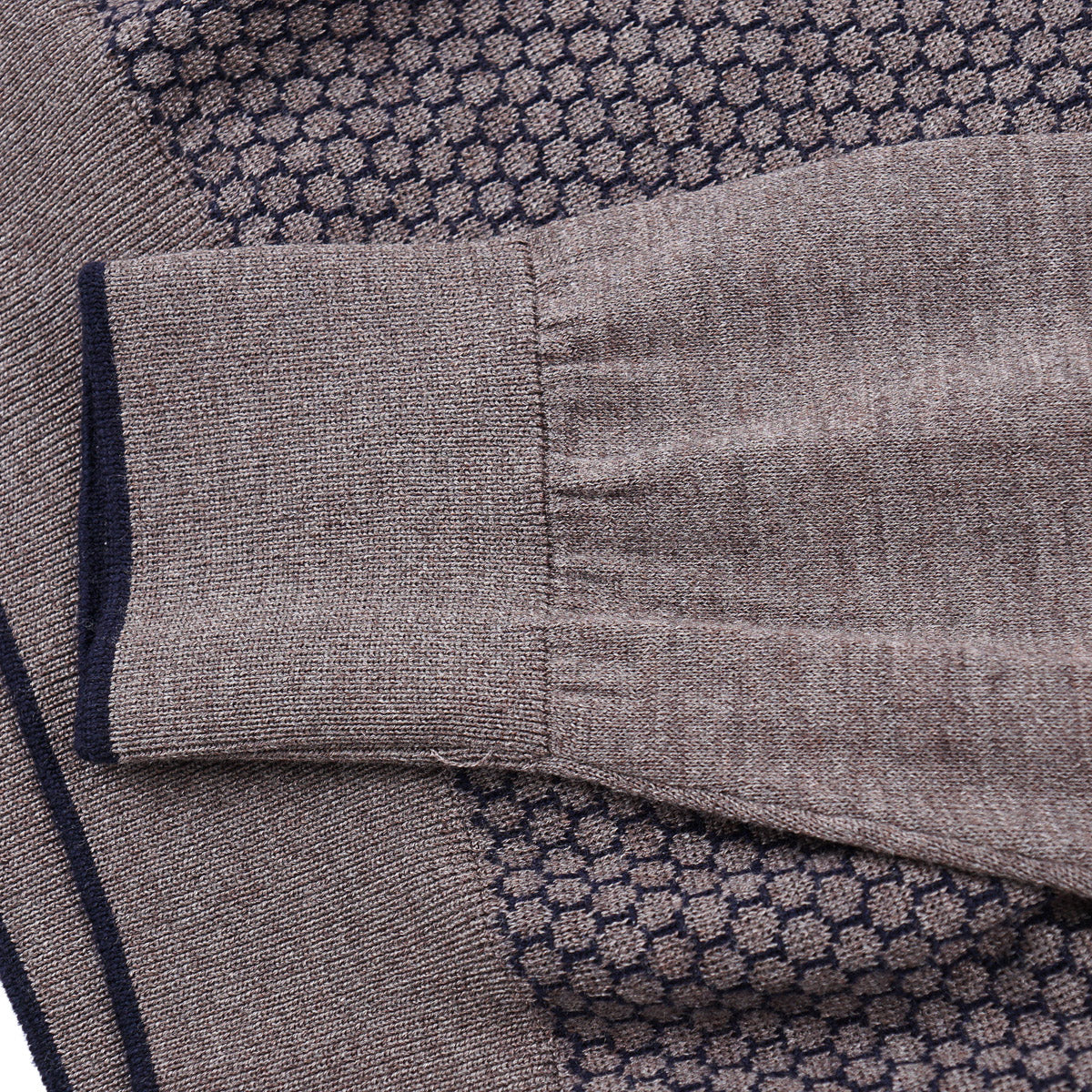 Mandelli Merino Wool-Silk Polo Sweater