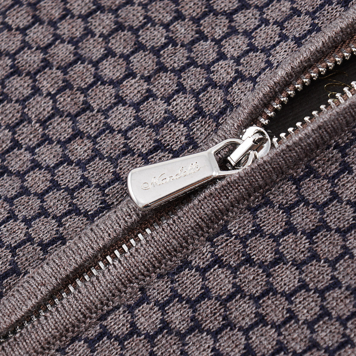 Mandelli Merino Wool-Silk Polo Sweater