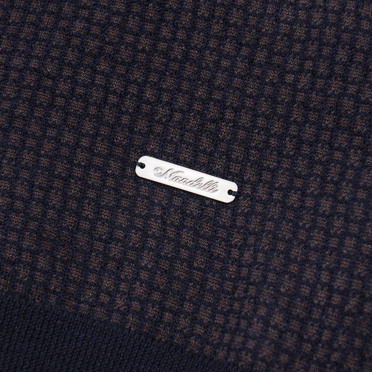 Mandelli Merino Wool-Silk Polo Sweater