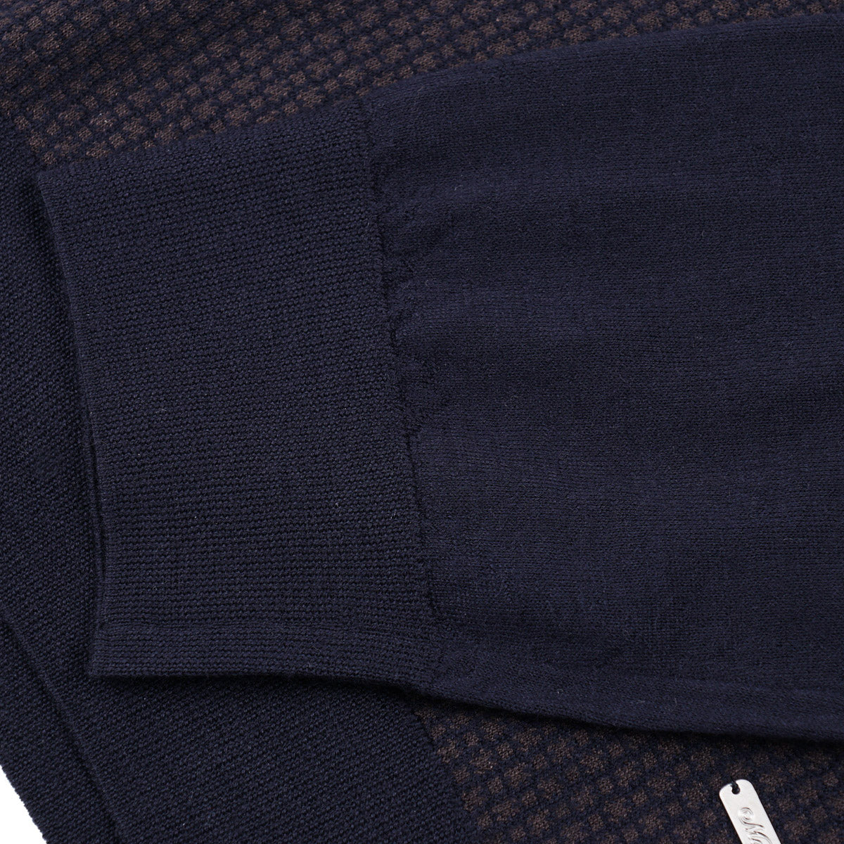 Mandelli Merino Wool-Silk Polo Sweater
