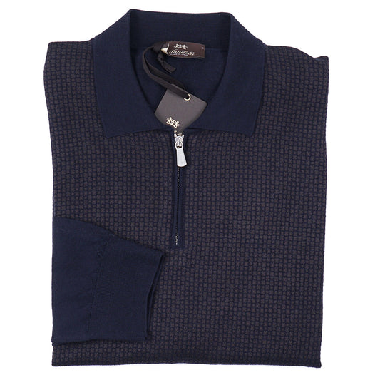 Mandelli Merino Wool-Silk Polo Sweater