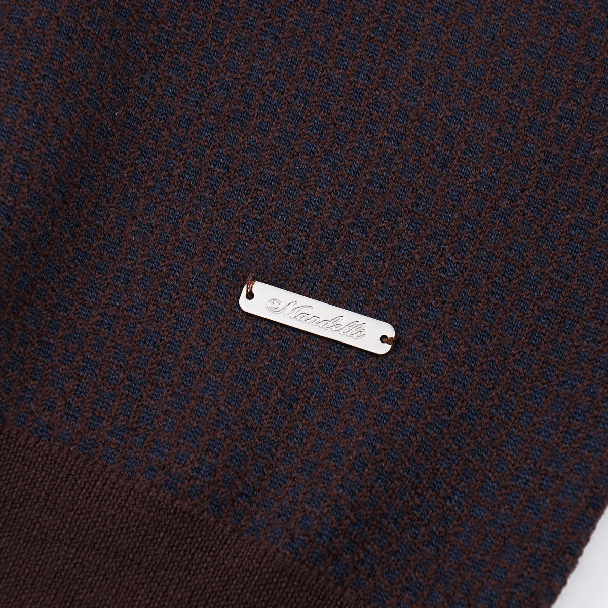 Mandelli Merino Wool-Silk Polo Sweater