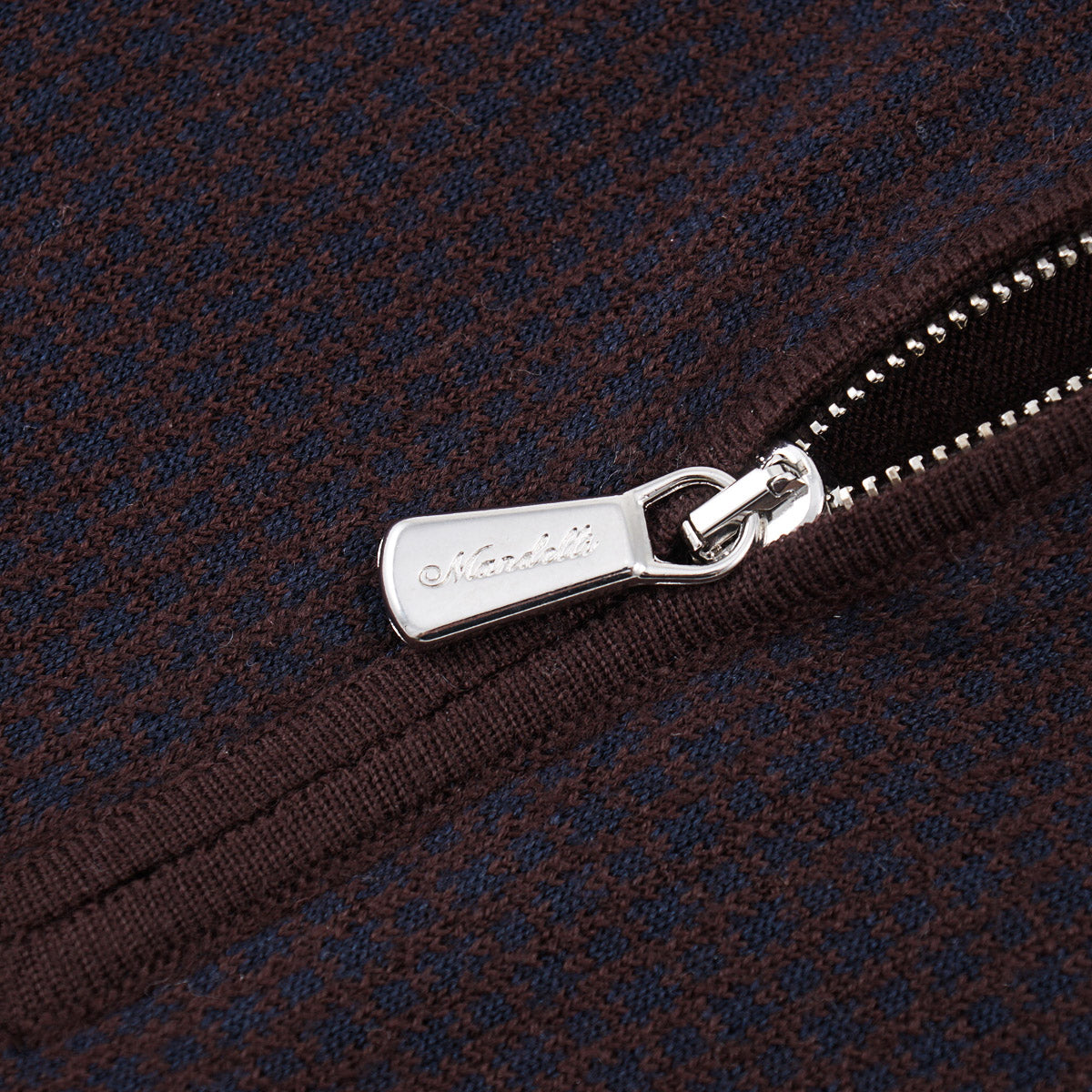Mandelli Merino Wool-Silk Polo Sweater