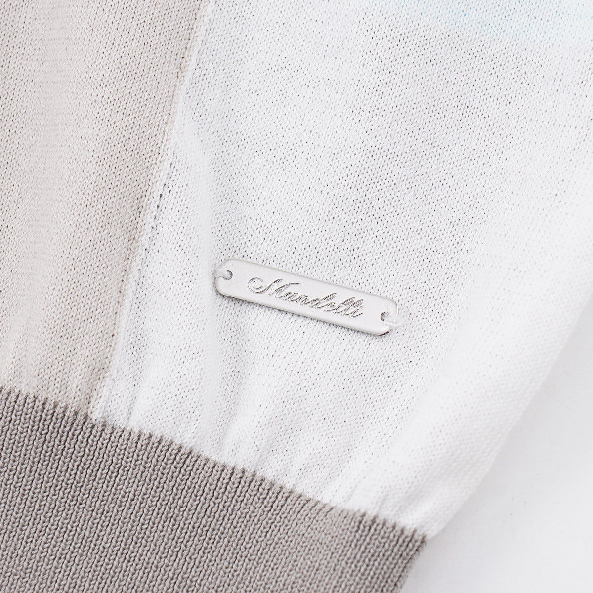 Mandelli Zip-Collar Knit Cotton Polo