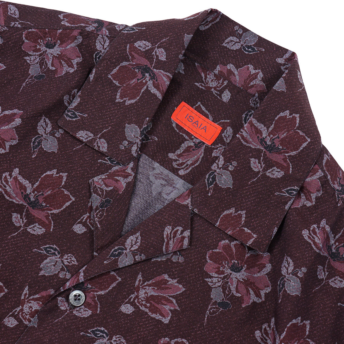 Isaia Printed Shirt with Camp Collar