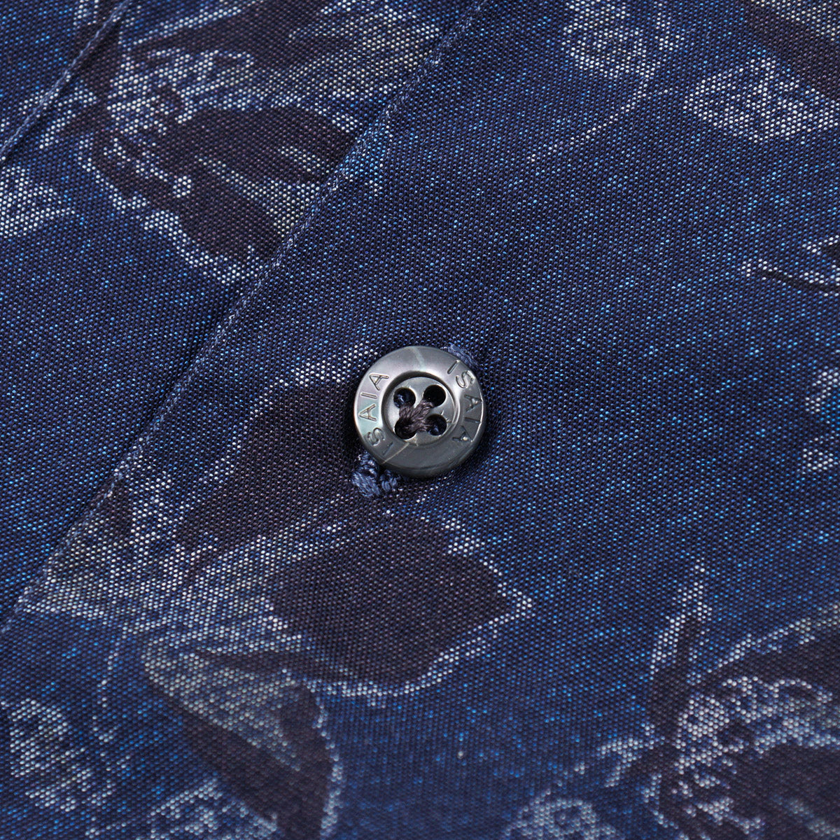Isaia Printed Shirt with Camp Collar