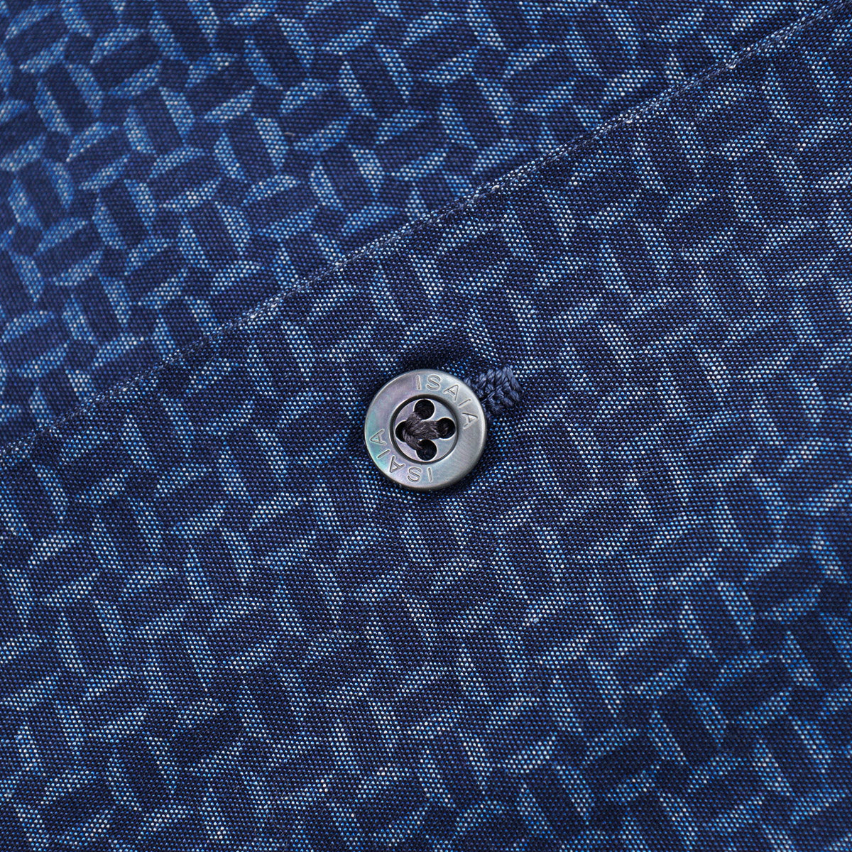 Isaia Printed Shirt with Camp Collar