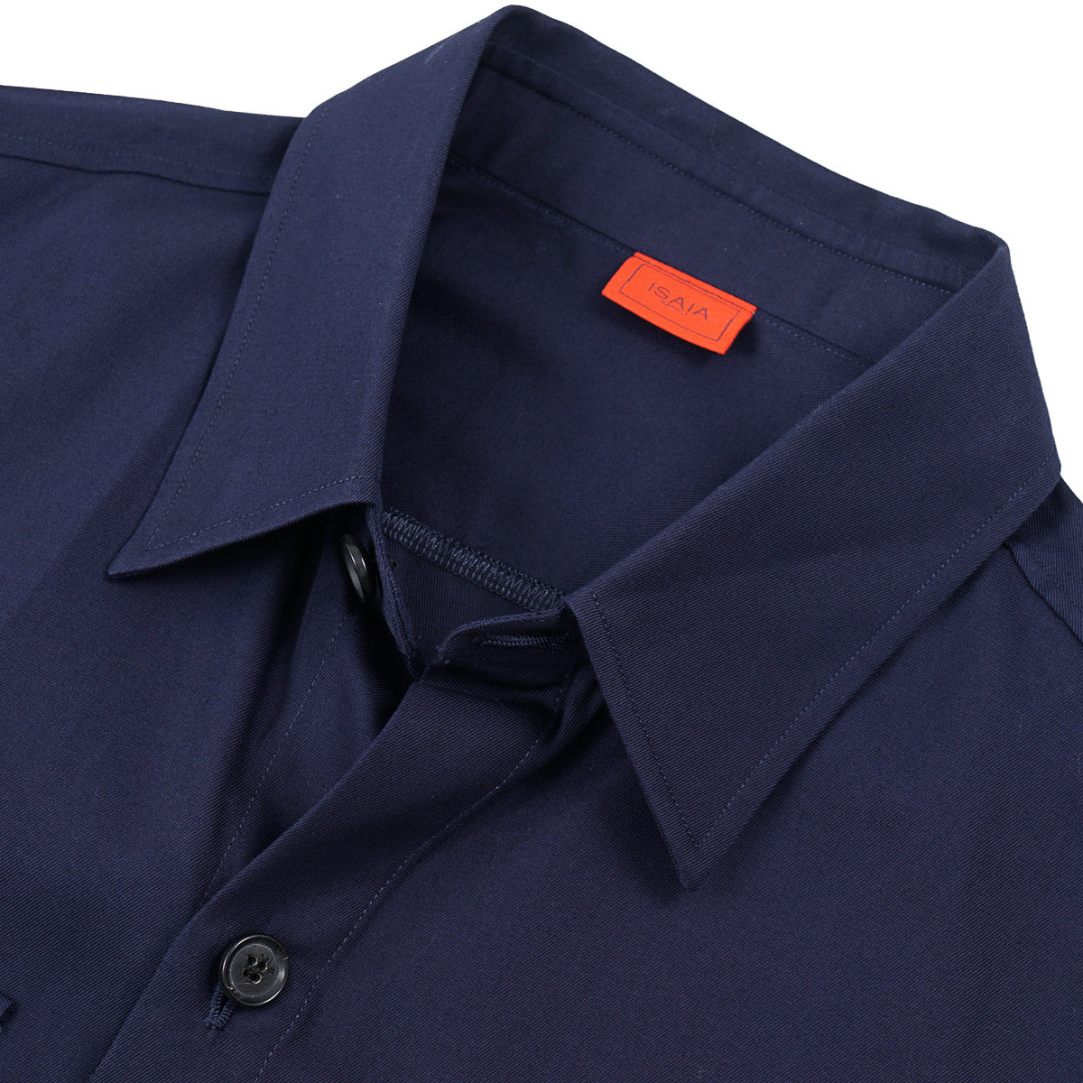 Isaia Cotton Short-Sleeve Overshirt