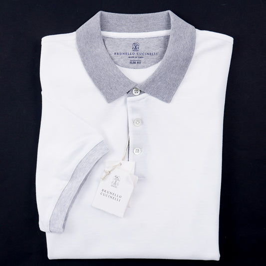 Brunello Cucinelli Slim-Fit Pique Cotton Polo - Top Shelf Apparel