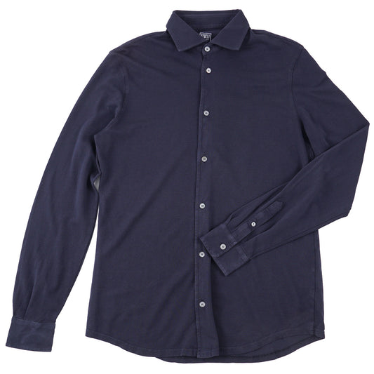 Fedeli Long Sleeve Pique Cotton Shirt - Top Shelf Apparel
