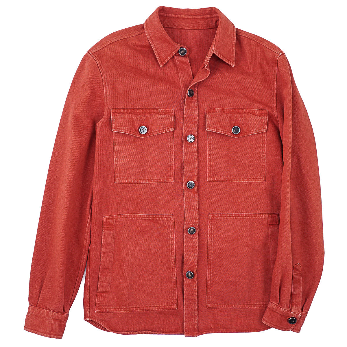 Isaia Denim Cotton Shirt-Jacket - Top Shelf Apparel