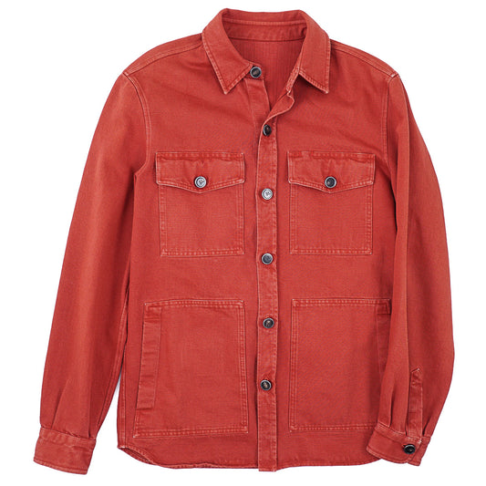 Isaia Denim Cotton Shirt-Jacket - Top Shelf Apparel