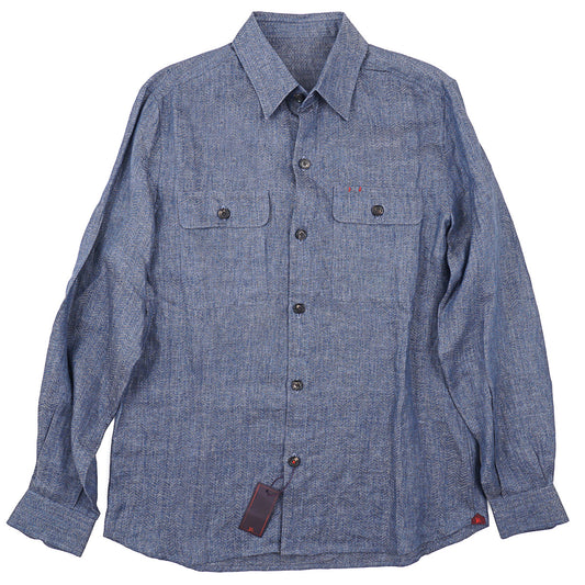 Isaia Lightweight Woven Linen Overshirt - Top Shelf Apparel