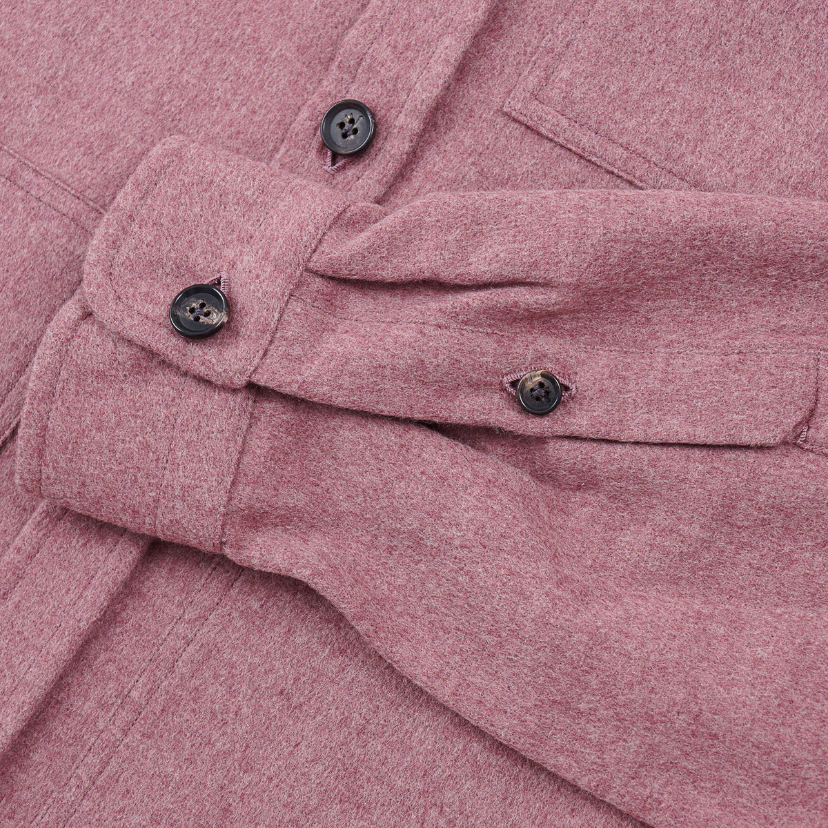 Isaia Flannel Wool-Cashmere Overshirt