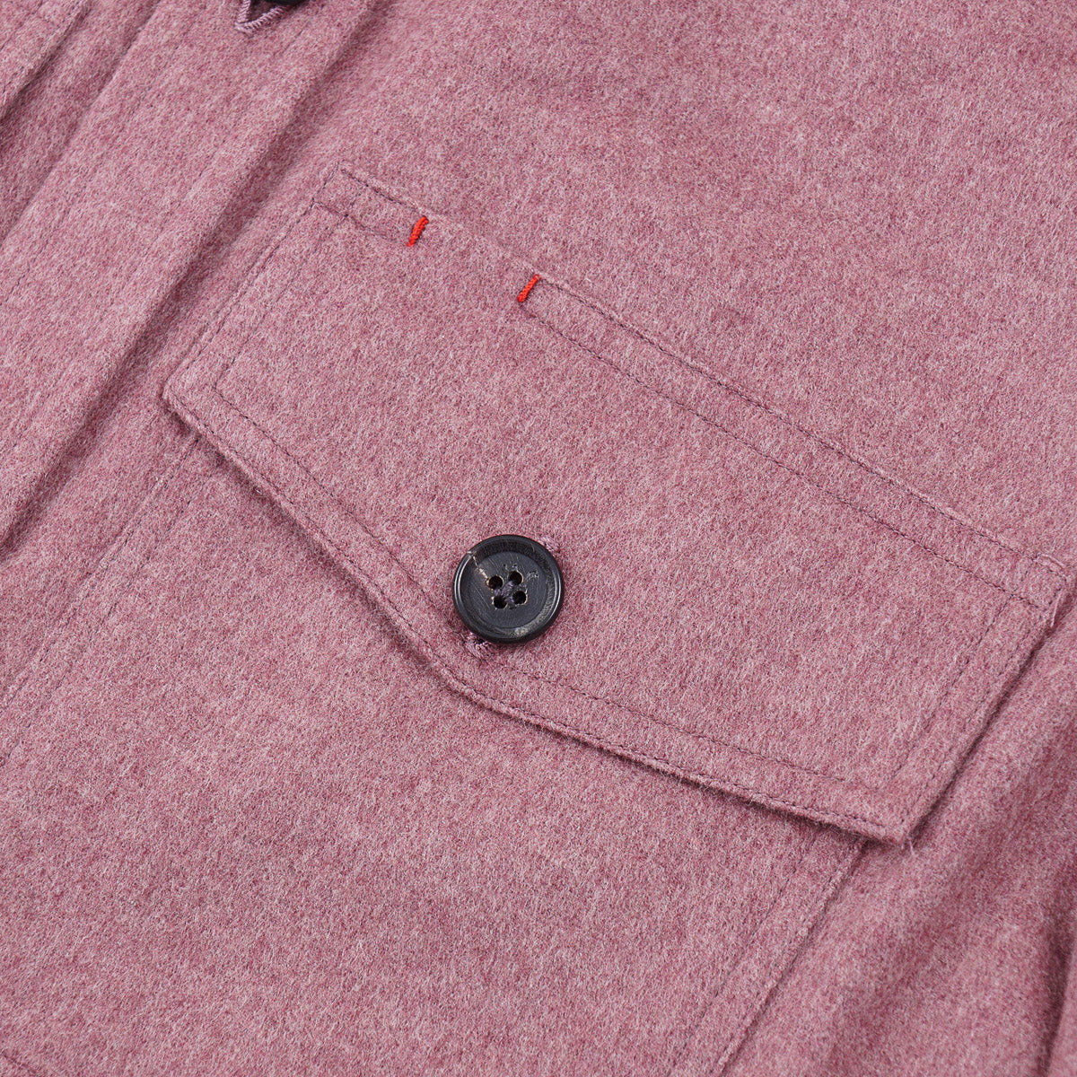 Isaia Flannel Wool-Cashmere Overshirt