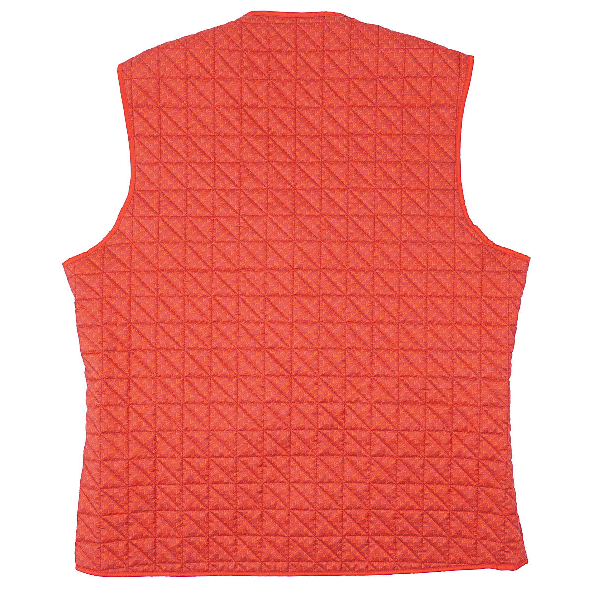 Isaia Quilted Printed Silk Vest