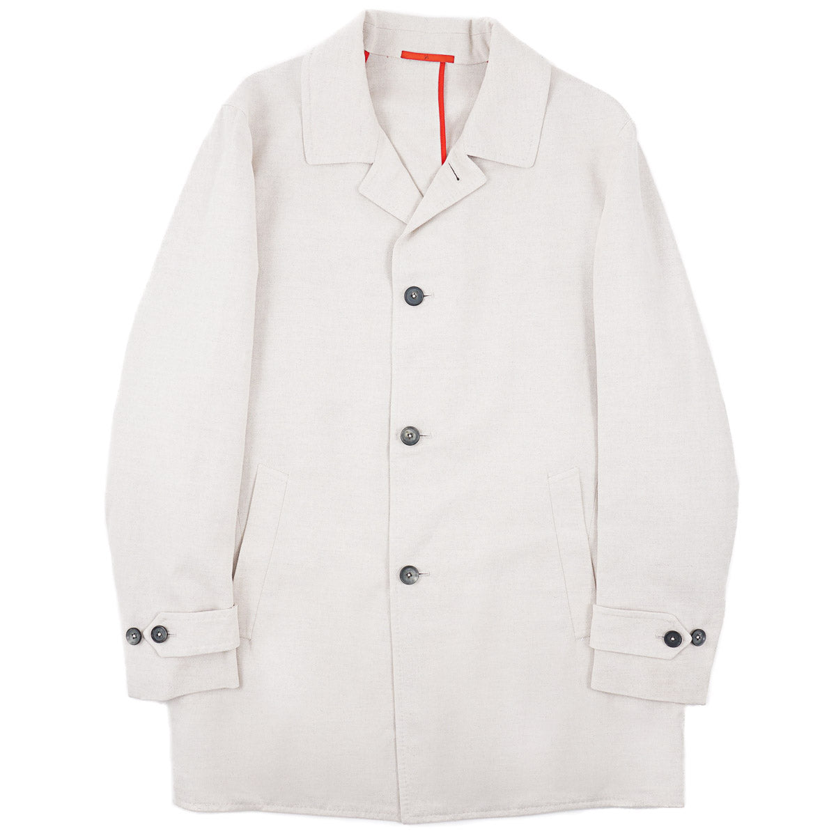 Isaia Slim-Fit Linen-Cotton Overcoat