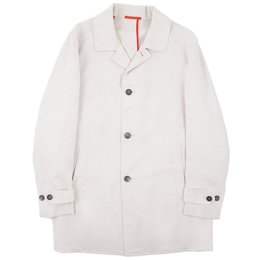 Isaia Slim-Fit Linen-Cotton Overcoat - Top Shelf Apparel