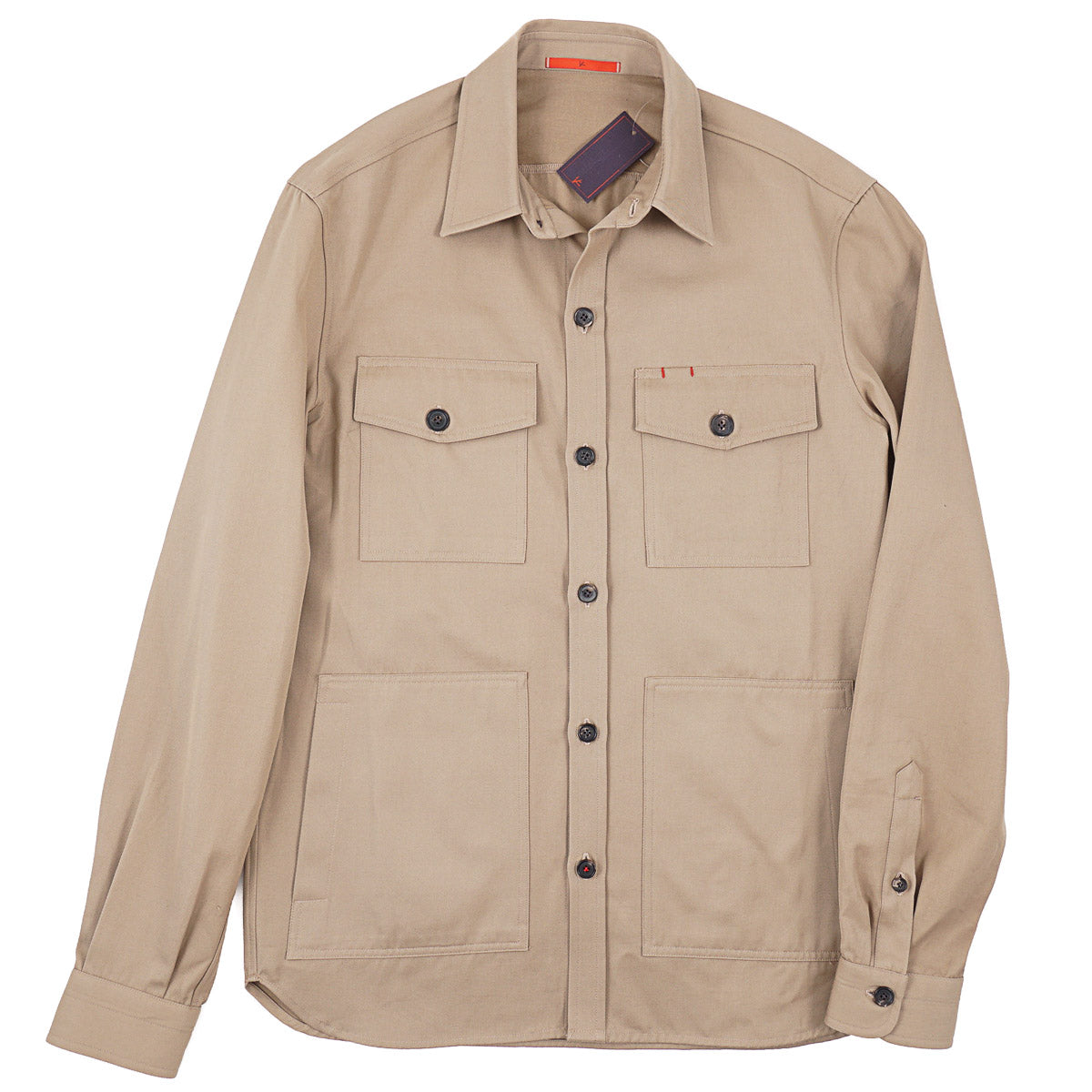 Isaia Twill Cotton-Cashmere Overshirt