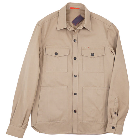Isaia Twill Cotton-Cashmere Overshirt - Top Shelf Apparel
