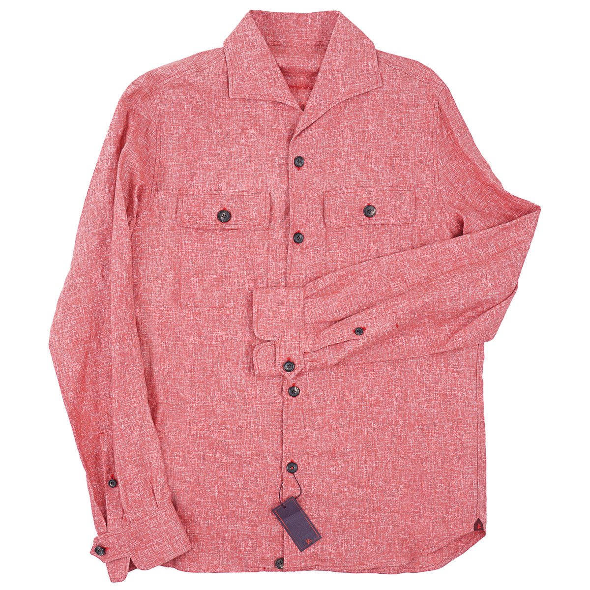 Isaia Lightweight Linen-Wool Overshirt