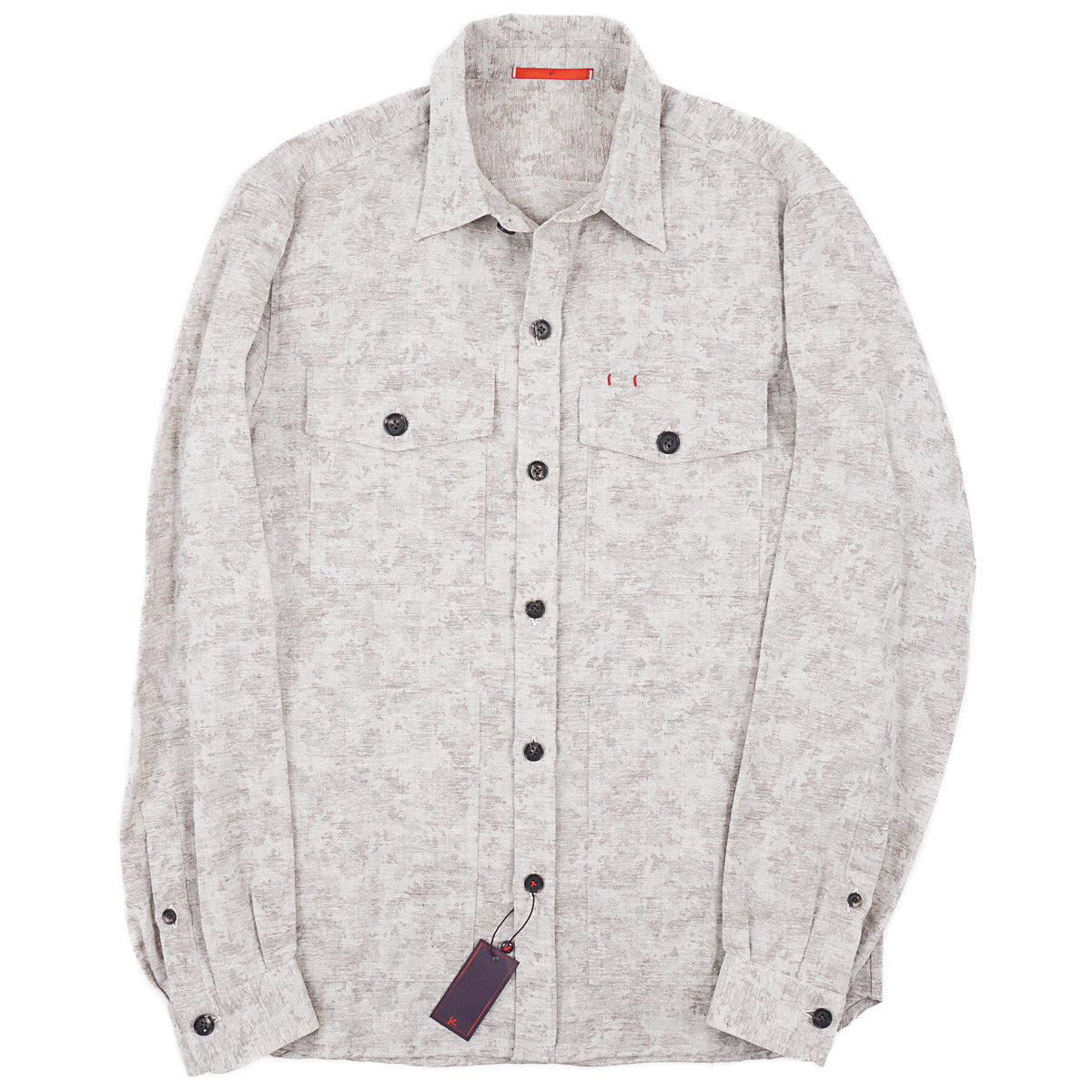 Isaia Light Wool-Linen Shirt-Jacket
