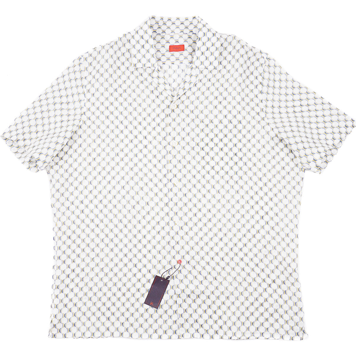 Isaia Linen Shirt with Camp Collar