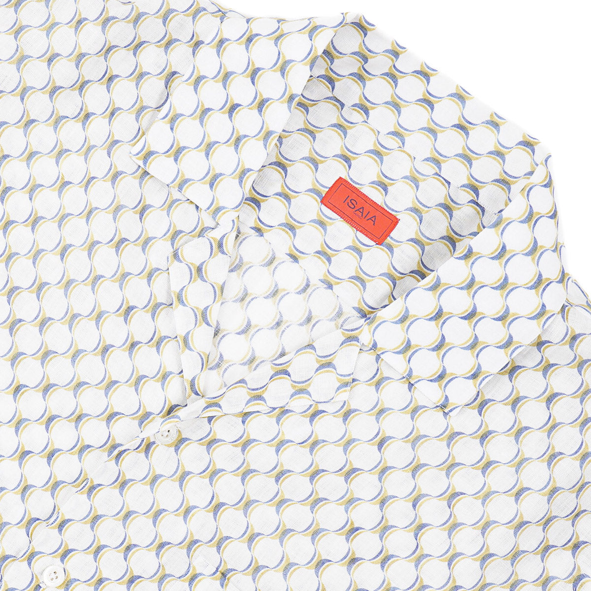 Isaia Linen Shirt with Camp Collar
