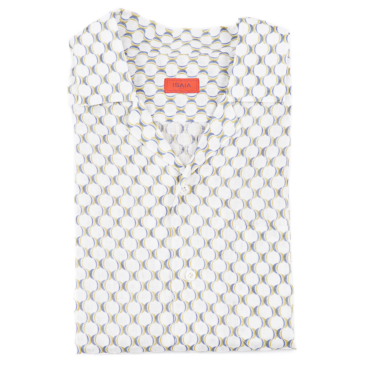 Isaia Linen Shirt with Camp Collar