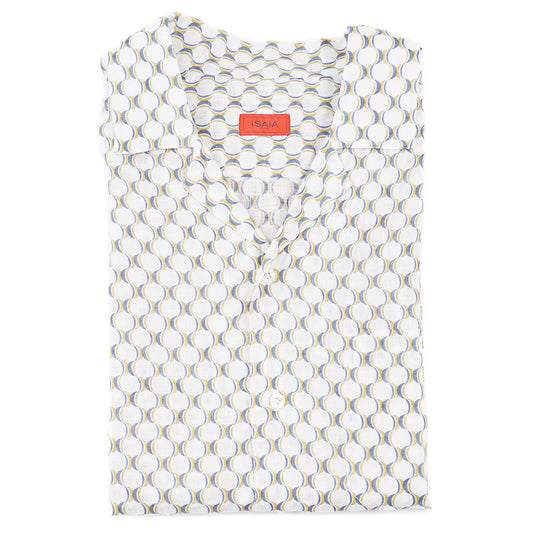 Isaia Linen Shirt with Camp Collar