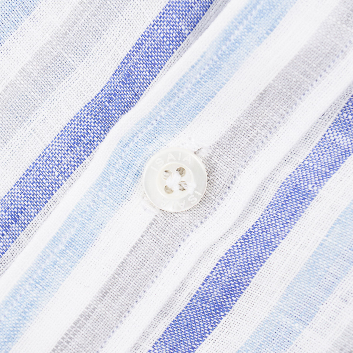 Isaia Short Sleeve Linen Sport Shirt