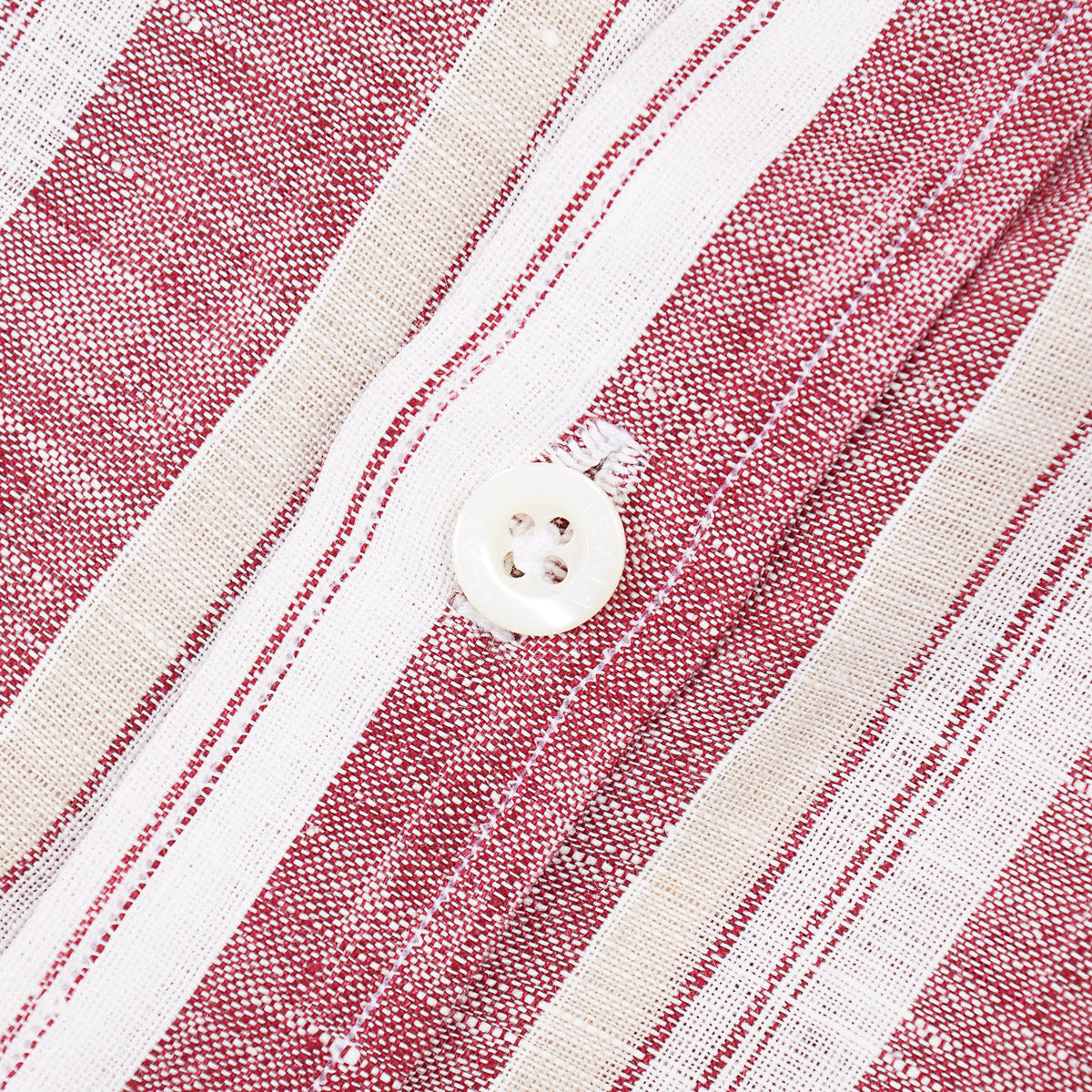 Isaia Short Sleeve Linen Sport Shirt