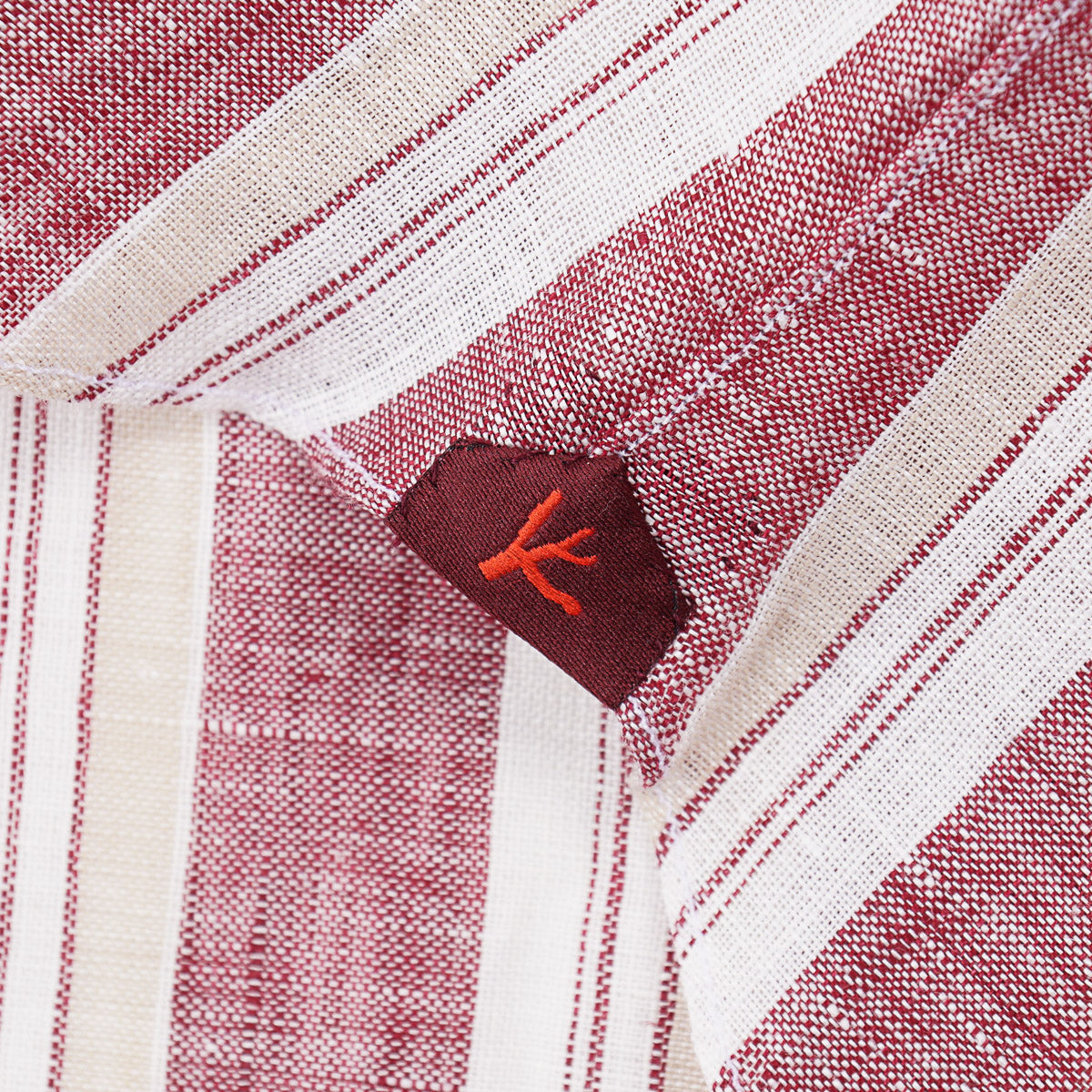 Isaia Short Sleeve Linen Sport Shirt