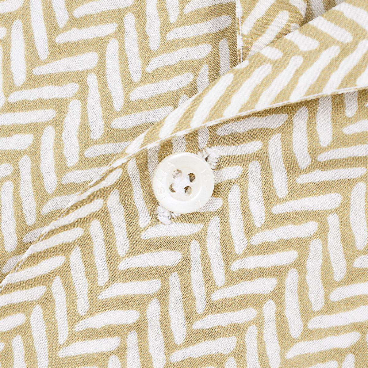 Isaia Printed Cotton and Silk Shirt