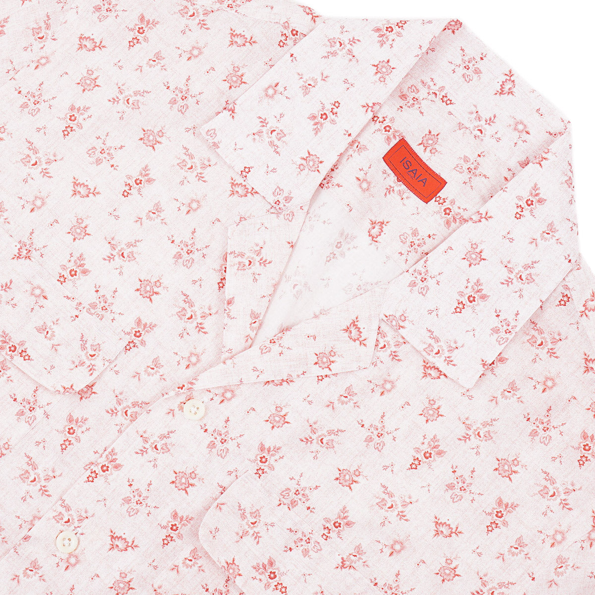 Isaia Printed Shirt with Camp Collar