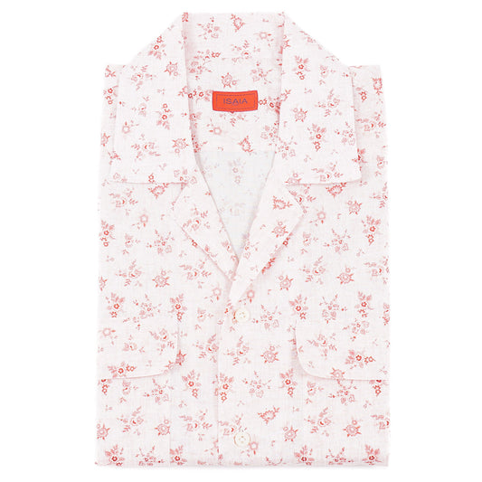 Isaia Printed Shirt with Camp Collar