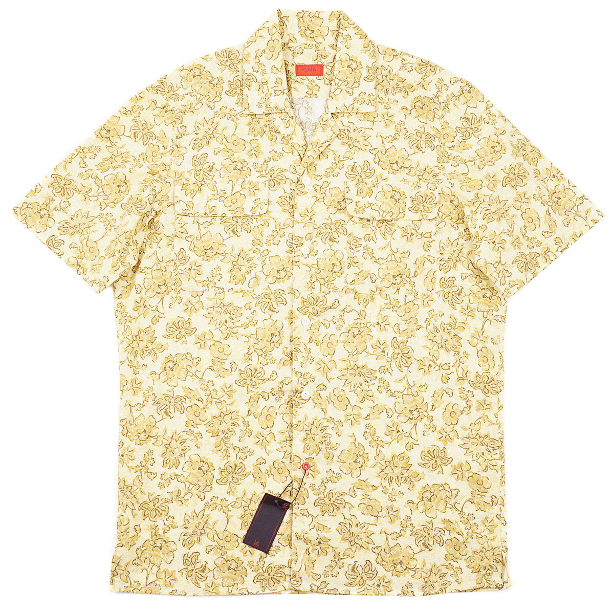 Isaia Printed Shirt with Camp Collar