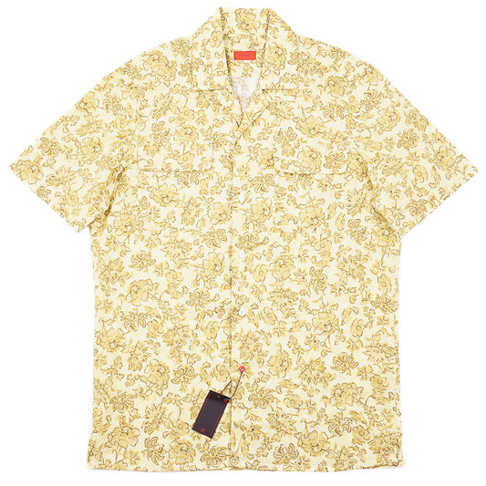 Isaia Printed Shirt with Camp Collar
